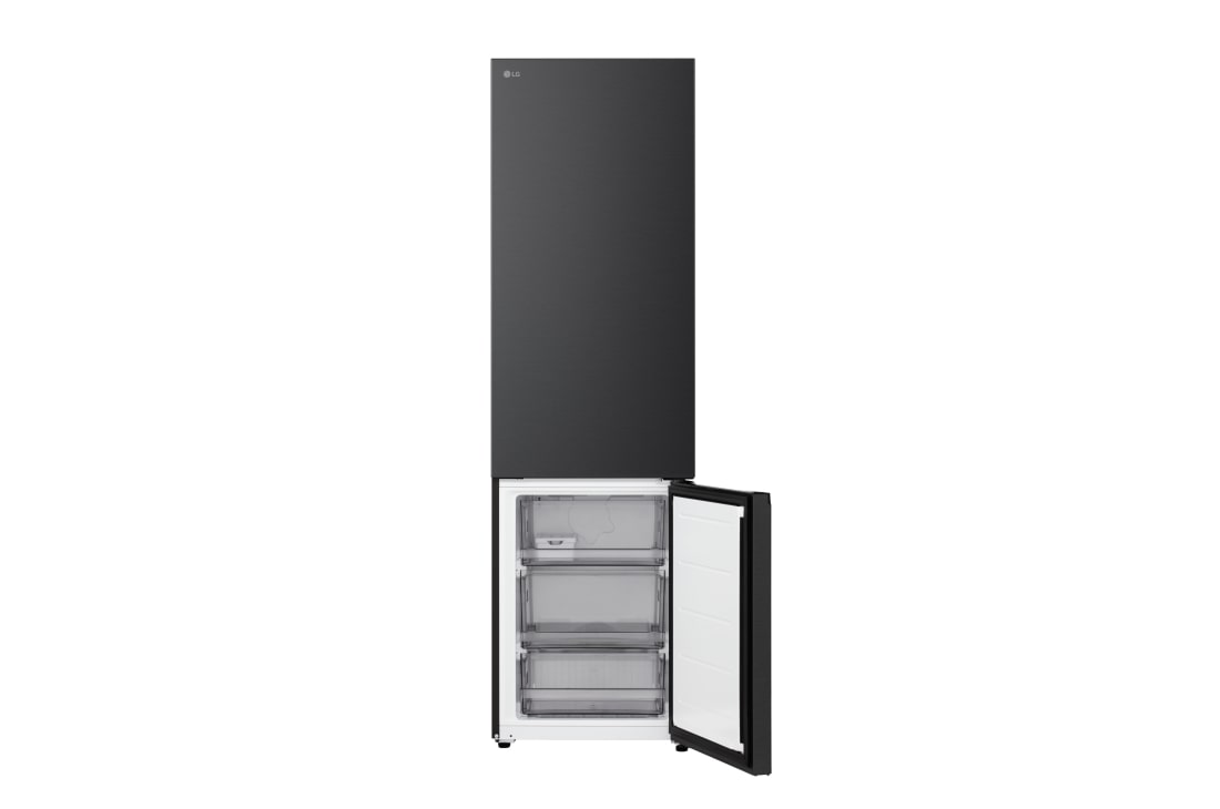 LG 2.03M 375L Jääkaappipakastin (Musta teräs) | Energialuokka D, Door Cooling+™ ja Smart Diagnosis™ Wi-Fi-yhteydellä, LG-yhdistelmäjääkaappi/pakastin, energialuokituksen D, Essence Black Steel terästä Nature Fresh -teknologialla. Tilavuus 375 litraa., GBBS524DEV, thumbnail 11