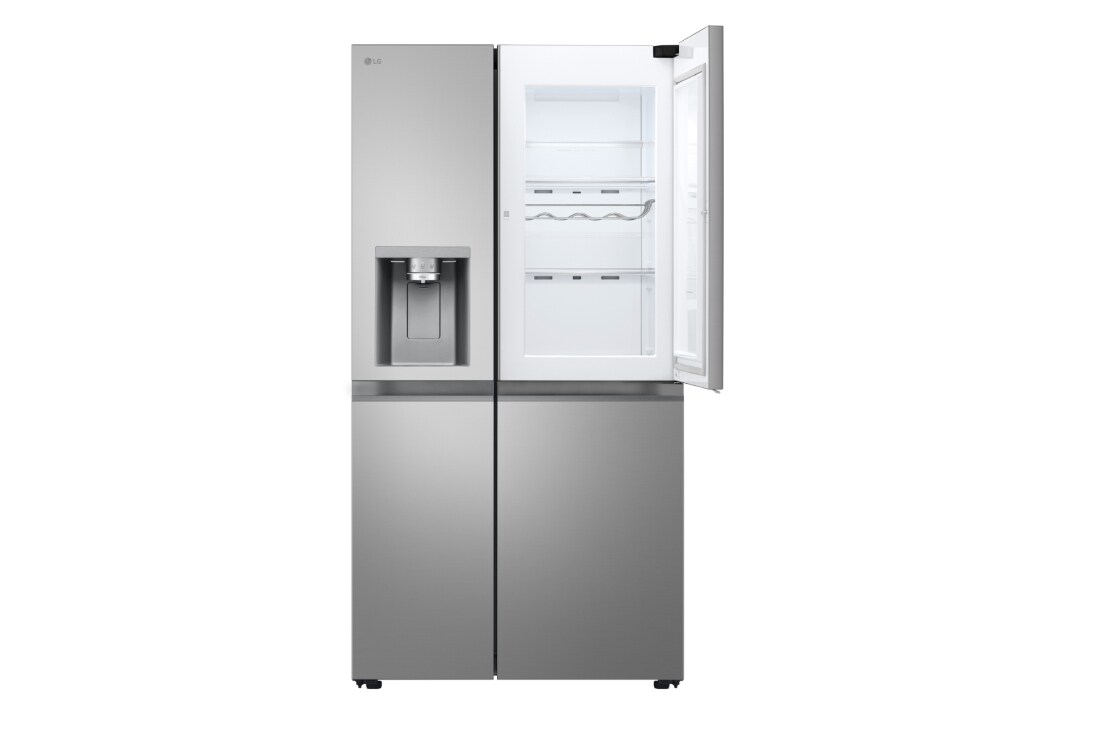 LG 628L Side by Side (Hopea) | Energialuokka D, Vesi/jää vesijohtoliitännällä, Smart Diagnosis™ ja Wi-Fi, LG GSJE81PYBD Side-by-Side-kaappi (628 L), Silver - Energialuokka D, Jääpala- ja vesiautomaatti, UVnano™, DoorCooling+™ ja Smart Inverter Compressor™ | LG Suomi, GSJE81PYBD, thumbnail 7