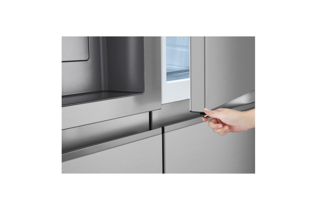 LG 628L Side by Side (Hopea) | Energialuokka D, Vesi/jää vesijohtoliitännällä, Smart Diagnosis™ ja Wi-Fi, LG GSJE81PYBD Side-by-Side-kaappi (628 L), Silver - Energialuokka D, Jääpala- ja vesiautomaatti, UVnano™, DoorCooling+™ ja Smart Inverter Compressor™ | LG Suomi, GSJE81PYBD, thumbnail 13