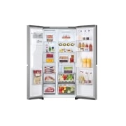 LG 628L Side by Side (Hopea) | Energialuokka D, Vesi/jää vesijohtoliitännällä, Smart Diagnosis™ ja Wi-Fi, LG GSJE81PYBD Side-by-Side-kaappi (628 L), Silver - Energialuokka D, Jääpala- ja vesiautomaatti, UVnano™, DoorCooling+™ ja Smart Inverter Compressor™ | LG Suomi, GSJE81PYBD, thumbnail 8