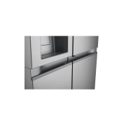LG 628L Side by Side (Hopea) | Energialuokka D, Vesi/jää vesijohtoliitännällä, Smart Diagnosis™ ja Wi-Fi, LG GSJE81PYBD Side-by-Side-kaappi (628 L), Silver - Energialuokka D, Jääpala- ja vesiautomaatti, UVnano™, DoorCooling+™ ja Smart Inverter Compressor™ | LG Suomi, GSJE81PYBD, thumbnail 12
