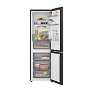 LG 2.03M 375L Jääkaappipakastimet (Essence Black) - Energialuokka A, Nature Fresh, Door Cooling+™ ja Smart Diagnosis™ Wi-Fi, LG-yhdistelmäjääkaappi/pakastin, energialuokituksen A, Essence Black Steel terästä Nature Fresh -teknologialla. Tilavuus 333 litraa., GBBS312AEV, thumbnail 3