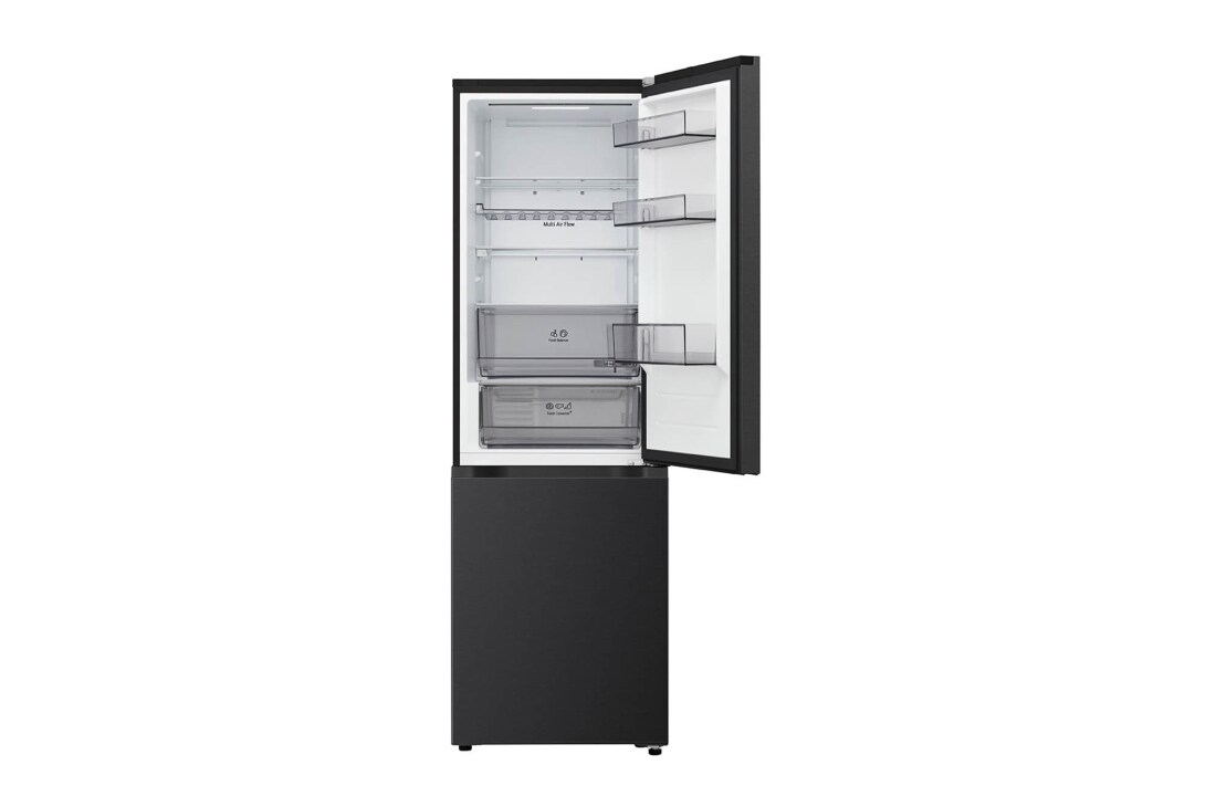 LG 2.03M 375L Jääkaappipakastimet (Essence Black) - Energialuokka A, Nature Fresh, Door Cooling+™ ja Smart Diagnosis™ Wi-Fi, LG-yhdistelmäjääkaappi/pakastin, energialuokituksen A, Essence Black Steel terästä Nature Fresh -teknologialla. Tilavuus 333 litraa., GBBS312AEV, thumbnail 4