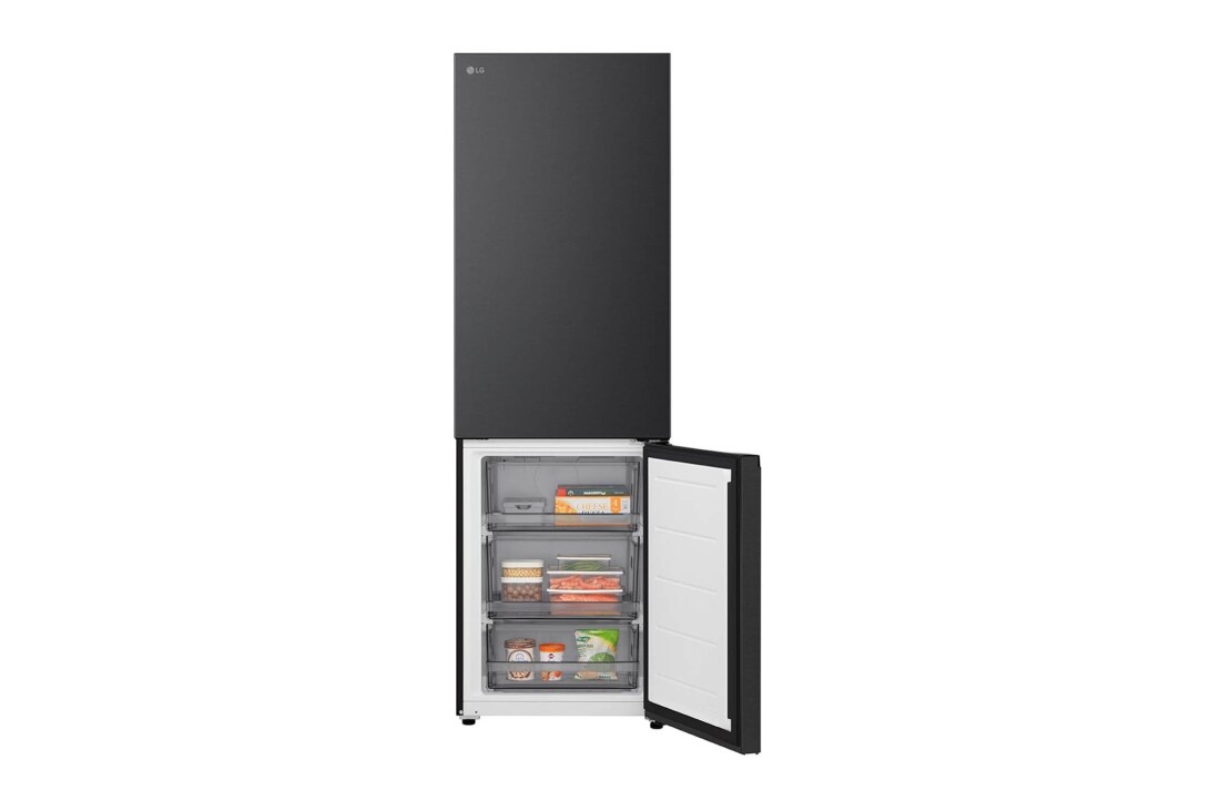 LG 2.03M 375L Jääkaappipakastimet (Essence Black) - Energialuokka A, Nature Fresh, Door Cooling+™ ja Smart Diagnosis™ Wi-Fi, LG-yhdistelmäjääkaappi/pakastin, energialuokituksen A, Essence Black Steel terästä Nature Fresh -teknologialla. Tilavuus 333 litraa., GBBS312AEV, thumbnail 7