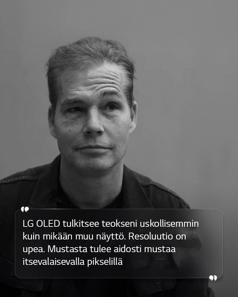 Shepard Faireyn haastattelu tekstillä ”LG OLED tulkitsee teokseni uskollisemmin kuin mikään muu näyttö. Resoluutio on upea. Mustasta tulee aidosti mustaa itsevalaisevalla pikselillä” 