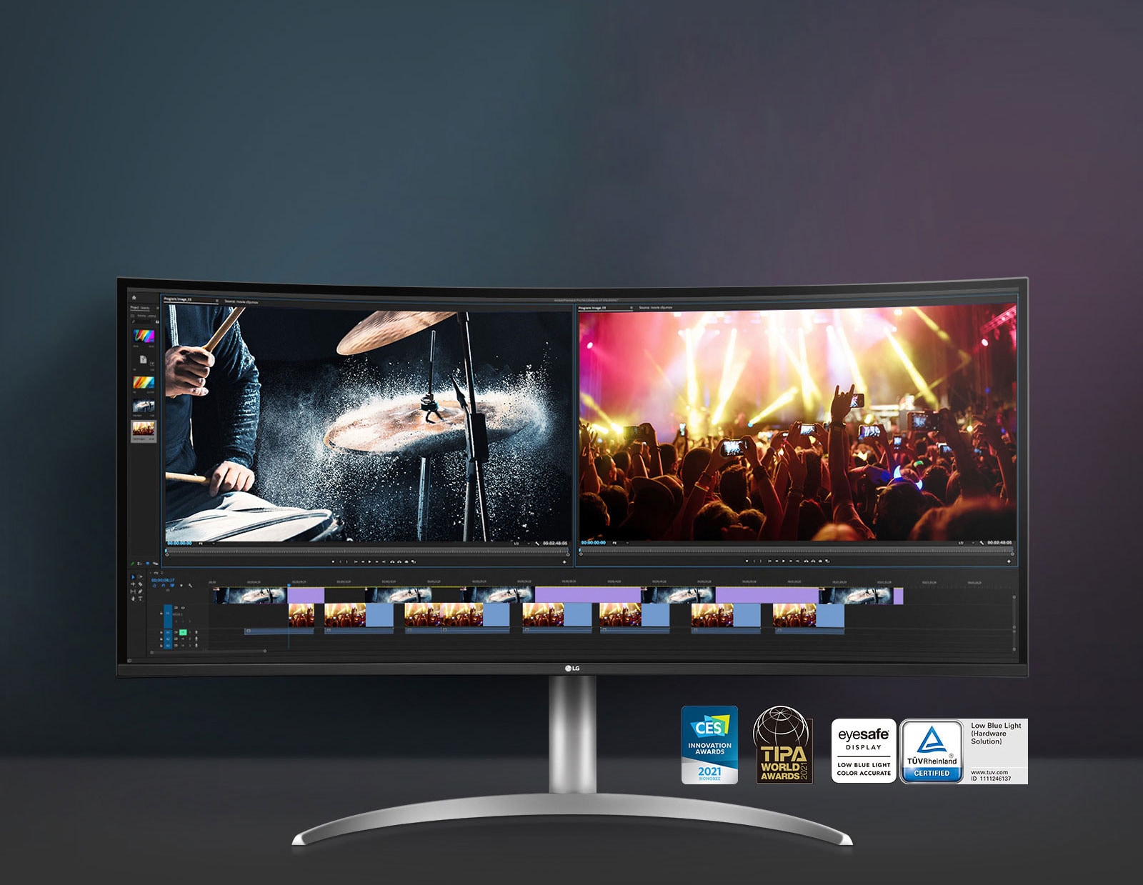 Kaareva LG UltraWide™ -näyttö: Näe enemmän, parempi lopputulos