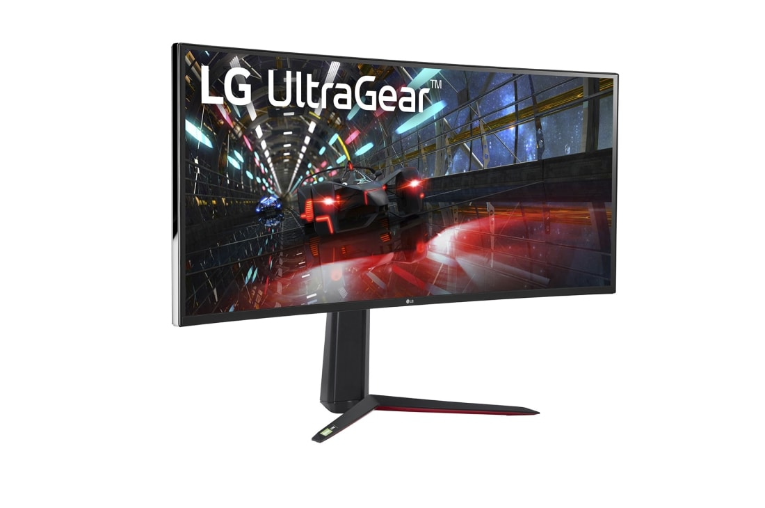 LG 37’5” 21:9 UltraGear™ Nano IPS 1ms (GtG) Curved Gaming Monitor,  +15 asteen sivunäkymä, 38GN950-B, thumbnail 3