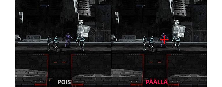 simulaatio Crosshair-tähtäinominaisuudesta