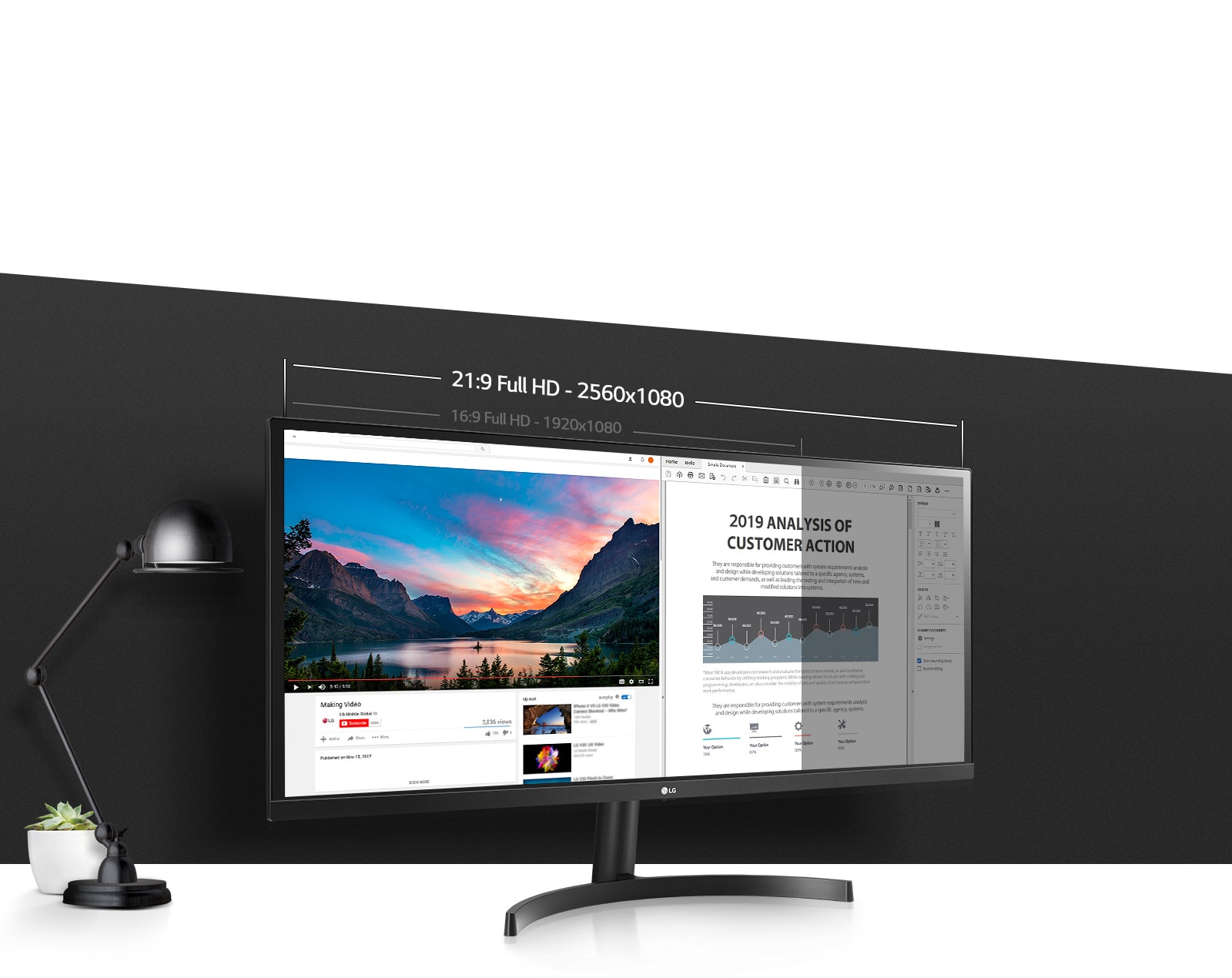 34 tuuman UltraWide™ Full HD -näyttö