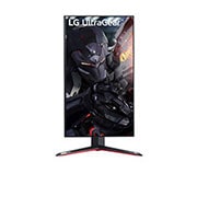 LG 27'' UHD 4K UltraGear™ Nano IPS 1 ms (GtG) -pelinäyttö VESA DSC:llä, etunäkymä, jossa näyttö kääntyy 90 astetta, 27GN950-B, thumbnail 13