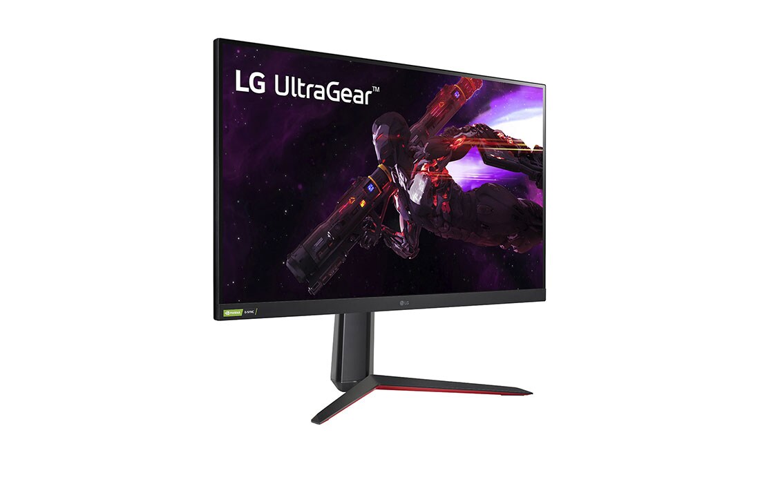LG 31.5” UltraGear™ Nano IPS 1ms -pelinäyttö NVIDIA® G-SYNC® -yhteensopivuudella, Perspektiivinäkymä, 32GP850-B, thumbnail 4