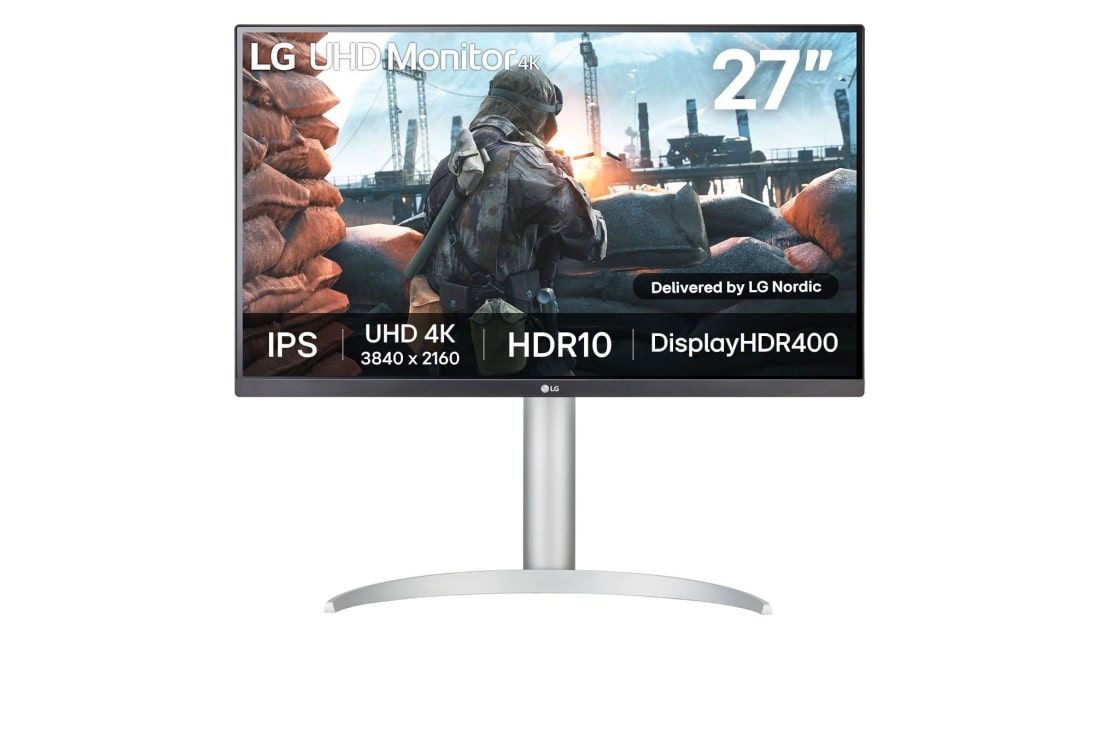 LG 27 ''UHD 4K IPS -näyttö ja VESA DisplayHDR™ 400, 27UP650-W