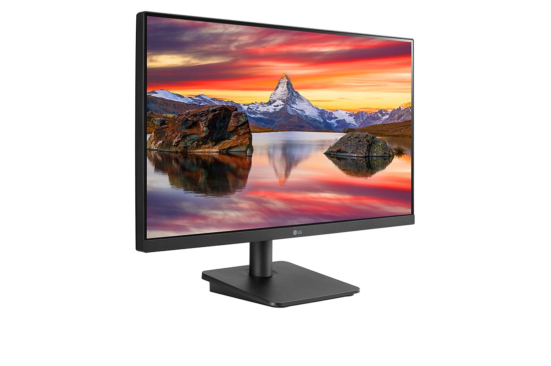 LG 27 tuuman IPS Full HD -näyttö, jossa on kolmelta sivulta lähes reunukseton suunnittelu, perspektiivinäkymä, 24MP400-B, thumbnail 4