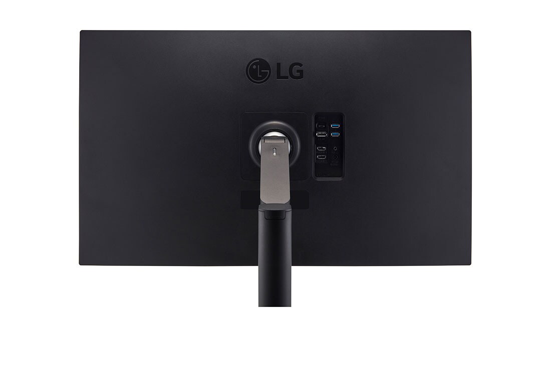 LG 31,5'':n QHD Ergo IPS -näyttö, jossa on USB Type-C™, lähikuva takaa, näytön varsi keskellä, 32QP880-B, thumbnail 12