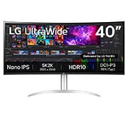 LG 39,7 tuuman Curved UltraWide™ 5K2K Nano IPS -näyttö, kuva edestä, 40WP95CP-W, thumbnail 1