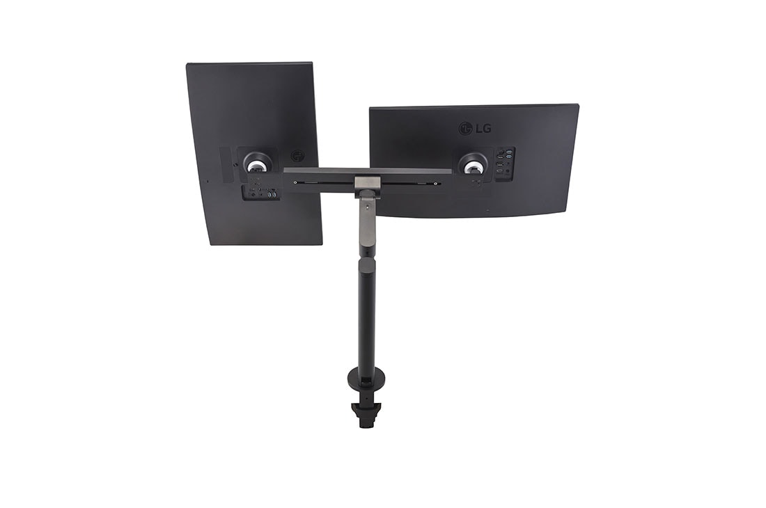 LG 27 tuuman QHD-näyttö Ergo Dual, jossa Daisy Chain -ominaisuus, takaperspektiivinäkymä keskimuotokuvamoduulista, 27QP88DP-BS, thumbnail 13