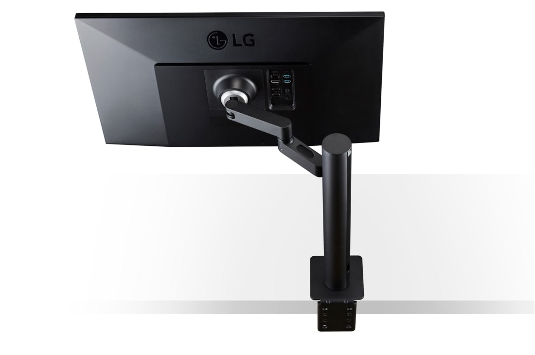 LG 27 tuuman UHD 4K Ergo IPS-näyttö USB Type-C™ -liitännällä, kuva takaa, näytön varsi jatkettuna vasemmalle, 27UN880P-B, thumbnail 15