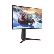 LG  27'' UHD 4K UltraGear™ Nano IPS 1ms (GTG) -pelinäyttö, joka tukee 4K-tarkkuutta ja 120 Hz:n virkistystaajuutta HDMI 2.1:stä, perspektiivinäkymä, 27GP95RP-B, thumbnail 4