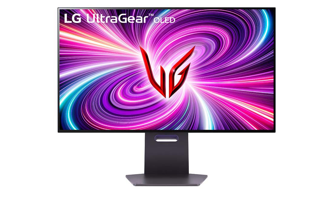 LG 32'' UltraGear™ Dual-Mode OLED -pelinäyttö | 4K UHD, Pixel Sound, kuva edestä, 32GS95UE-B