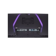 LG 32'' UltraGear™ Dual-Mode OLED -pelinäyttö | 4K UHD, Pixel Sound, lähikuva porteista valot päällä, 32GS95UE-B, thumbnail 12