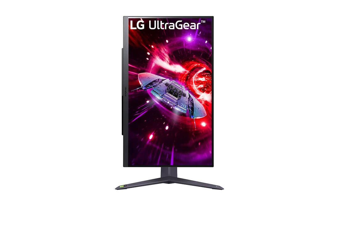 LG 27 tuuman UltraGear™ QHD-pelinäyttö 165&nbsp;Hz:n virkistystaajuudella, näytön etunäkymä 90 asteen kääntymisestä muotokuvatilassa, 27GR75Q-B, thumbnail 10