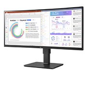 LG 34 tuuman UltraWide™ WQHD (3440x1440) IPS -näyttö, jossa USB Type-C™, -15 asteen sivunäkymä, 34BQ77QB-B, thumbnail 2