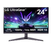 LG 24 tuuman UltraGear™ FHD 180 Hz -pelinäyttö | 1 ms MBR, HDR 10, kuva edestä, 24GS50F-B, thumbnail 1