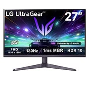LG 27 tuuman UltraGear™ FHD 180 Hz -pelinäyttö | 1ms MBR, HDR 10, kuva edestä, 27GS50F-B, thumbnail 1