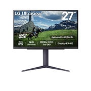 LG 27” UltraGear™ QHD Nano IPS 180Hz (O/C 200 Hz) -pelinäyttö | 1ms (GtG), DisplayHDR™ 400, Front view, 27GS85Q-B, thumbnail 1