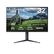 LG 32 tuuman UltraGear™ QHD Nano IPS 180Hz -pelinäyttö | 1ms (GtG), HDR10, kuva edestä, 32GS85Q-B, thumbnail 1