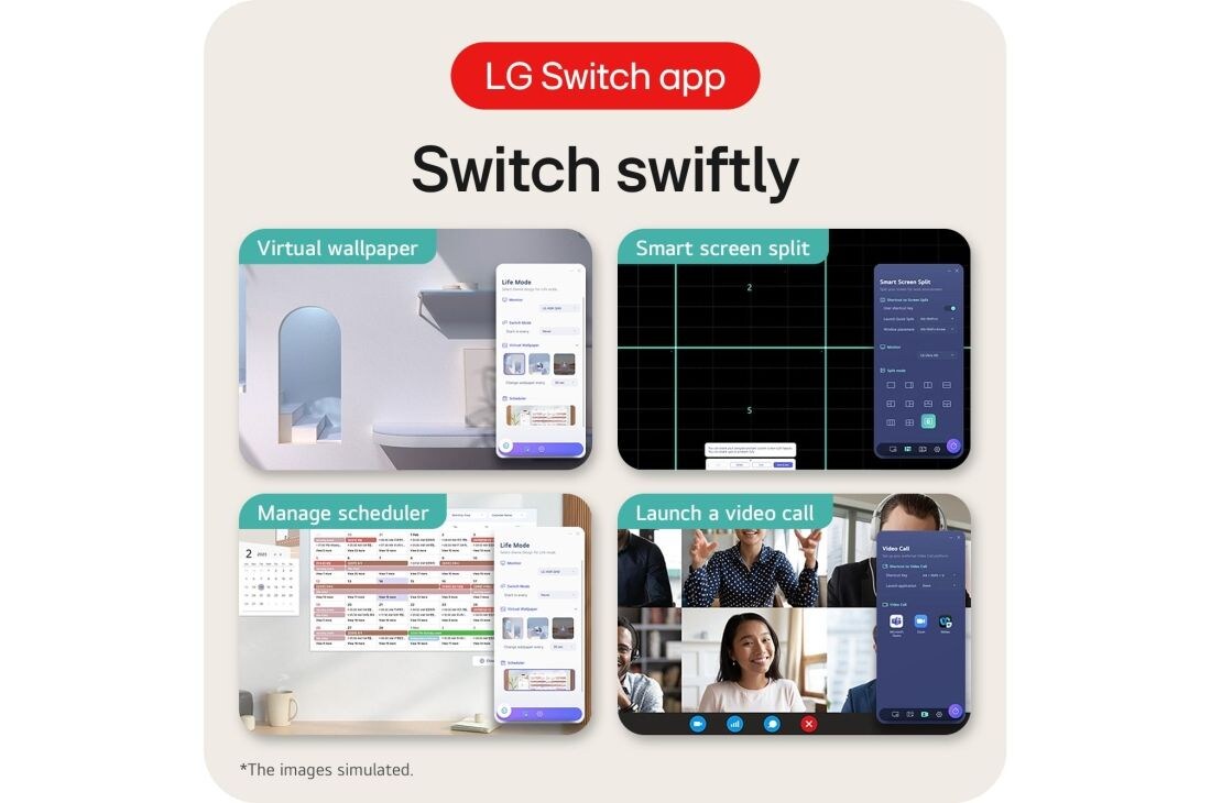 LG 34'' UltraWide™ QHD+ Curved -näyttö, life view, 34WR50QK-B, thumbnail 11