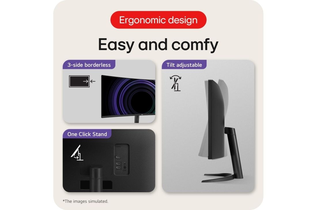 LG 34'' UltraWide™ QHD+ Curved -näyttö, life view, 34WR50QK-B, thumbnail 14