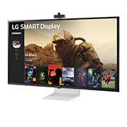 LG 43'' 4K UHD IPS -älynäyttö, jossa webOS, -15 asteen sivunäkymä, jossa irrotettava Full HD -verkkokamera, 43SQ700S-W, thumbnail 4
