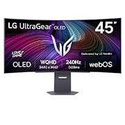 LG UltraGear™ 45 tuuman OLED 240 Hz WQHD kaareva pelinäyttö | webOS, 0.03ms (GtG), 240Hz, DisplayHDR True Black 400, kuva edestä, 45GX90SA-B, thumbnail 1