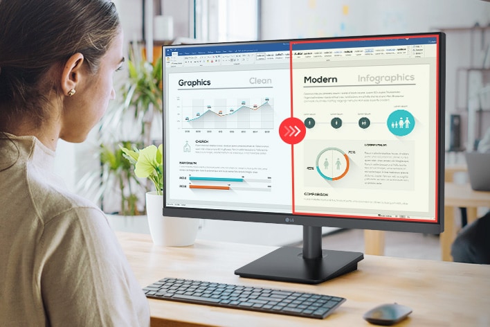 Kuva, jossa lukijatila on käytössä oikealla puolella ja pois käytöstä vasemmalla.