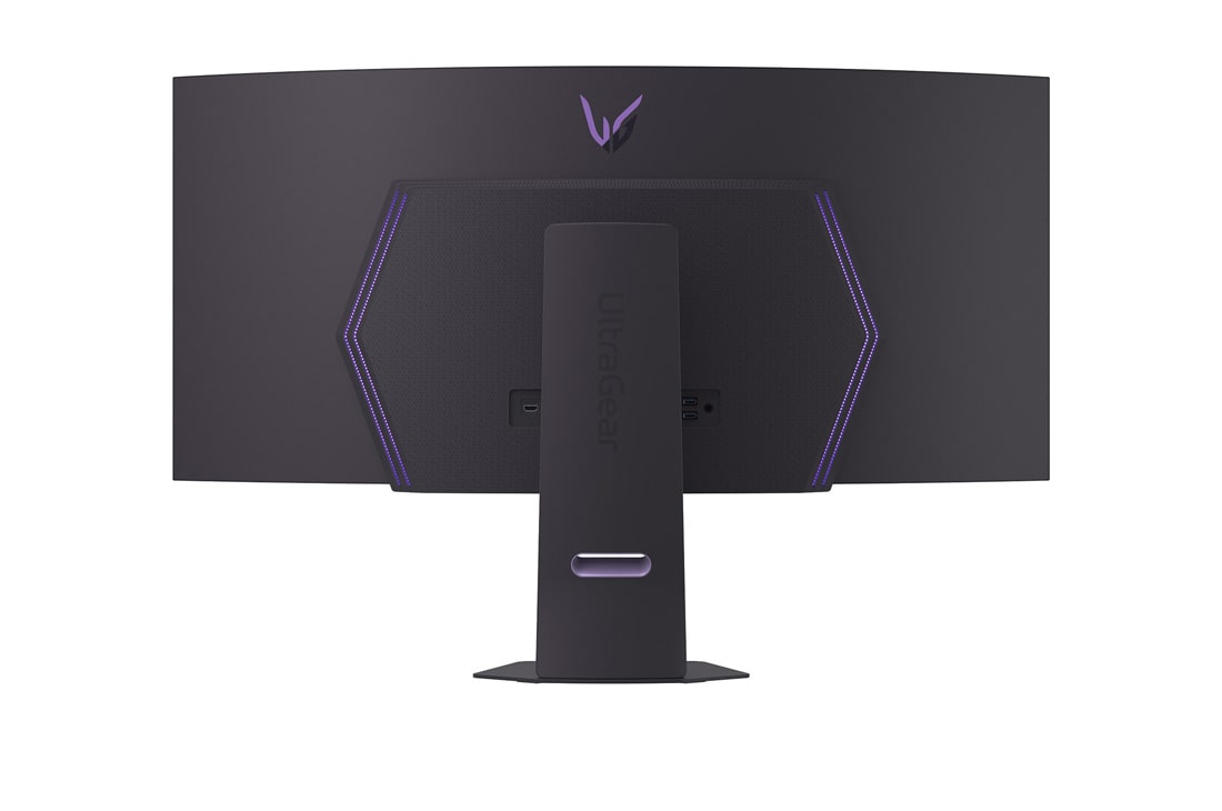 LG UltraGear™ 45 tuuman OLED 240 Hz WQHD kaareva pelinäyttö | 0.03ms (GtG), DisplayHDR True Black 400, USB-C (PD 65 W) ja HDMI 2.1, lähikuva tunnuksesta takana, 45GX900A-B, thumbnail 12