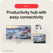 LG 31,5'' 4K UHD -älynäyttö webOS:llä, rear view, 32U721SA-W, thumbnail 12