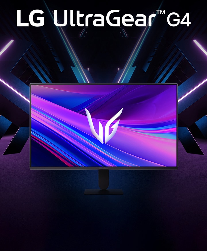 Edestä otettu kuva UltraGear™ 27g411a -pelinäytöstä.	