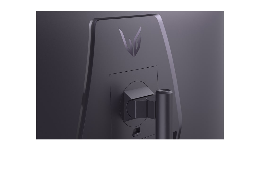 LG 34'' UltraGear™ 240Hz WQHD -pelinäyttö |34G630A ominaisuuksilla DCI-P3 95% (Typ.), VESA DisplayHDR™ 400, 1ms (GtG), USB-C (PD 15 W), lähikuva takaa jalusta kiinnityksestä, 34G630A-B, thumbnail 13
