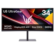 LG 34'' UltraGear™ 240Hz WQHD -pelinäyttö |34G630A ominaisuuksilla DCI-P3 95% (Typ.), VESA DisplayHDR™ 400, 1ms (GtG), USB-C (PD 15 W), etunäkymä, 34G630A-B, thumbnail 1