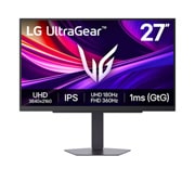 LG 27'' UltraGear™ 180Hz 4K UHD -pelinäyttö ominaisuuksilla Dual-Mode, DCI-P3 95% (Typ.), VESA DisplayHDR™ 400, 1ms GtG, HDMI 2.1, etunäkymä, 27G810A-B, thumbnail 1