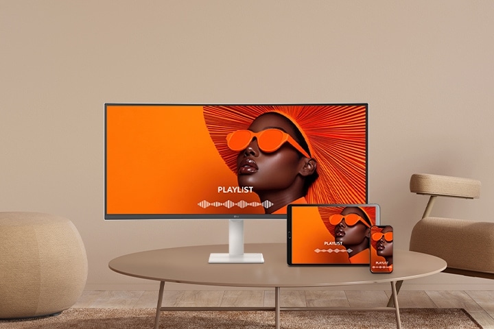 Kuvassa näkyy älynäytön peilausominaisuus.	