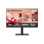 LG 27'' QHD BA65Q | 2560 x 1440 | 100Hz | IPS-näyttö, etunäkymä, 27BA65QB-B, thumbnail 1