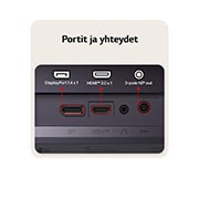 LG 27'' UltraGear™ G4 | 1920 x 1080 | 144Hz | IPS-pelinäyttö, Takanäkymä pelinäytöstä; kuvassa näkyvät näytön liitännät, mukaan lukien yksi HDMI™ 2.0 -tulo, yksi DisplayPort 1.4 -portti ja 3-napainen kuulokelähtö., 27G411B-B, thumbnail 11