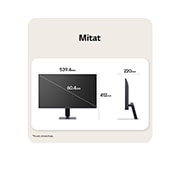 LG 27'' UltraGear™ G4 | 1920 x 1080 | 144Hz | IPS-pelinäyttö, Pelinäytön etu- ja sivunäkymät, jotka havainnollistavat sen kokonaismittoja ja profiilimuotoilua., 27G411B-B, thumbnail 12