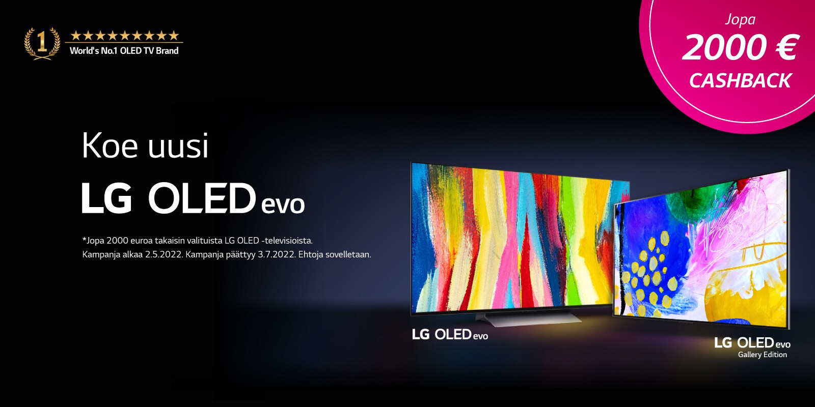 Jopa 500 euron palautusta valituista LG kodinkoneista