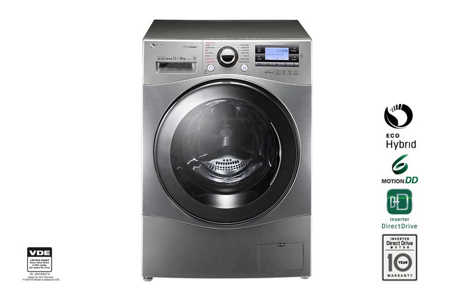 LG 1-12 kg /1-8 kg True Steam™ 6 Motion Direct Drive, kuivaavat pesukoneet, FH695BDH6N