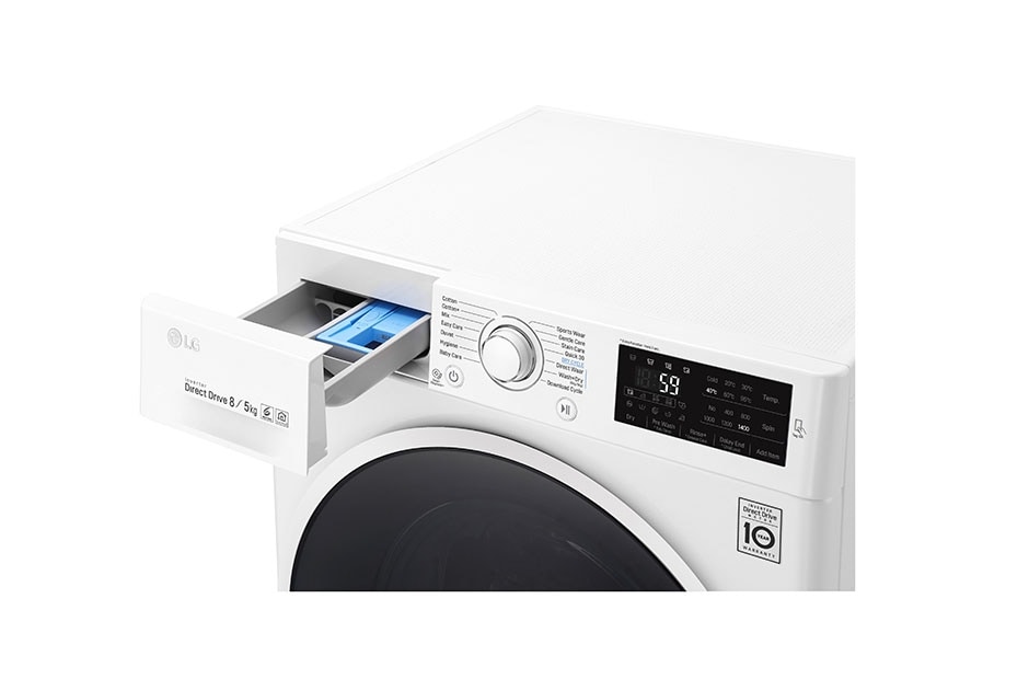 LG                            1-8 kg / 1-5 kg 6 Motion Direct Drive kuivaavat pesukoneet, NFC, F4J6TM0W, thumbnail 3