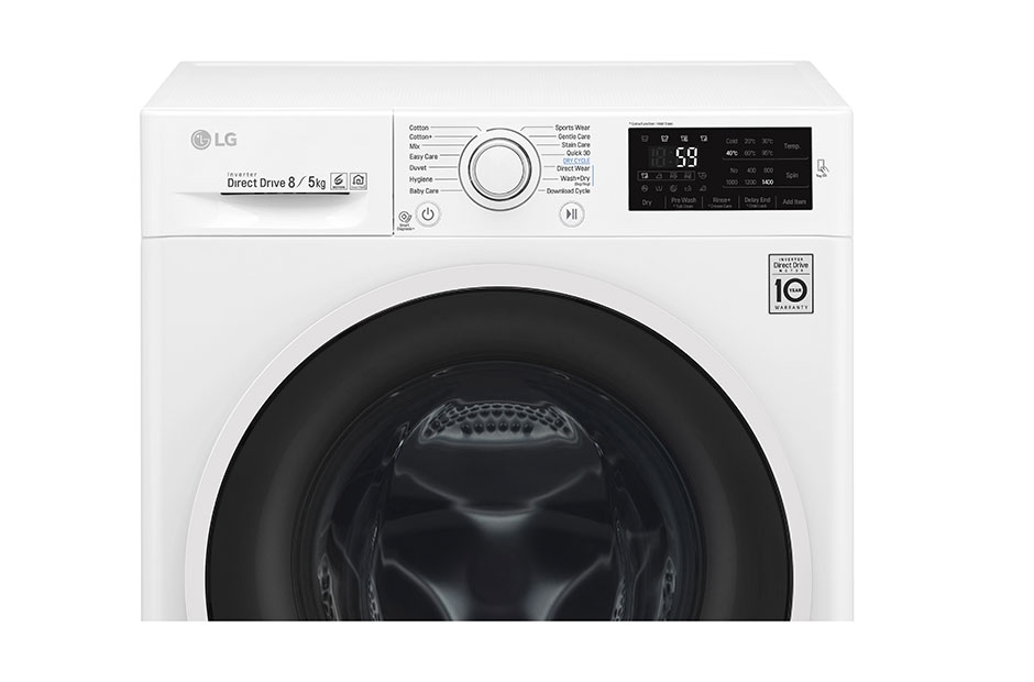 LG                            1-8 kg / 1-5 kg 6 Motion Direct Drive kuivaavat pesukoneet, NFC, F4J6TM0W, thumbnail 4
