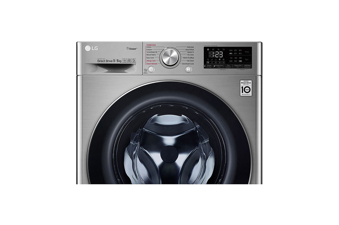 LG 1-9 kg /1-6 kg Kuivaavat pesukoneet kanssa Steam+, AI DD ja TurboWash™. Wi-Fi, CV70V6S1B, thumbnail 5